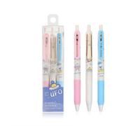 Stylo Gel Ovni Créatif, 3 Pièces/Ensemble 0.5mm, Mode, Simple, Coloré, Neutre, Kawaii, Écriture, Journal, Papeterie Scolaire Et De Bureau