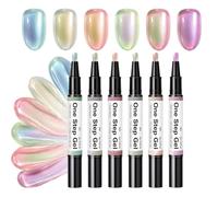 Stylo Gel pour Ongles 6 Pièces Séchage Sans Nettoyage Portables Longue