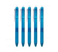 Stylo Gel Rétractable Et Effaçable Avec Poignée Lavable,Encre De Grande Capacité,0.5mm,Stylo Gel Automatique,Conception De Peinture,Écriture Scolaire,8 Documents - Type 5 Sky Blue