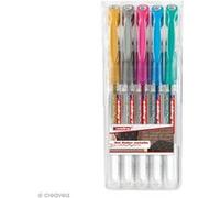 Stylo Gel Roller Edding 0,7 mm - 5 couleurs métalliques G