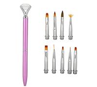 Stylo gel UV pour peinture à ongles, stylo à dessin, pinceau à points, multifonctionnel, détachable, pour un usage professionnel et individuel. (Violet)