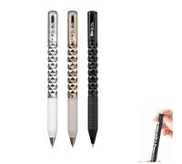 Stylo géométrique en métal froissé pour soulager le stress, interrupteur à changement de forme métallique, stylo gel rétractable de 0,5 mm pour école, maison, bureau, multicolore (multicolore)