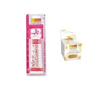 Stylo glaçage blanc + paillettes dorées Scrapcooking