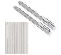 Stylo Gomme Mécanique Rétractable avec Recharges, Blanc, Plastique | Caoutchouc Remplaçable, pour Traits au Crayon et Croquis Graphite, Usage Maison et Prise de Notes