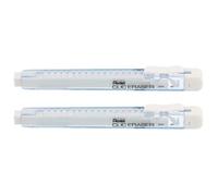 Stylo gomme - PENTEL - CLIC ERASER - Lot de 2 - Corps bleu clair pastel - Rechargeable