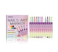 Stylo graffiti pour ongles - Marqueur à ongles - Peinture acrylique - Imperméable - Extra fin - Séchage rapide - Manucure