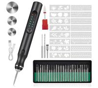 Stylo Graveur 37 Bits, Rechargeable Par Usb, Sans Fil, Outil De Gravure Rotatif Portable À Monter Soi-Même