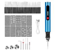 Stylo Graveur Électrique de Précision | Bois, Verre, Métal, Plastique, Cuir, Pierre | 3 Vitesses, USB-C, 30 Mèches Diamantées Incluses | Idéal Débutants & Cadeau Créatif