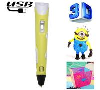 Stylo Imprimante 3D Portable USB Violet Pour Créativité et Art 3D Jaune YONIS