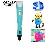 Stylo Imprimante 3D Portatif USB Bleu Pour Artistes Et Créatifs Bleu