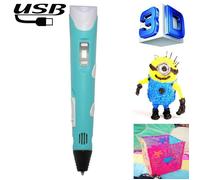 Stylo Imprimante 3D Portatif USB Bleu Pour Artistes Et Créatifs Bleu