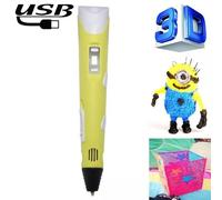 Stylo Imprimante 3D Portatif USB Bleu Pour Artistes Et Créatifs Jaune YONIS