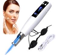 Stylo Laser Picoseconde, LumièRe Bleue Et Rouge, éCran Lcd, 9 Modes, 4 Niveaux Pour éLiminer Les Pigments, Cicatrices, Grains De Beauté, Taches Brunes Et Taches De Rousseur, Avec Lunettes,Blue