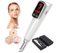 Stylo Laser Picoseconde Professionnel, LumièRe Rouge Bleue, Stylo Pour Détatouage,Taches De Rousseur,Taches Brunes,Mélanine, 9 Niveaux De FréQuence + 4 Niveaux D'Intensité, écran Tactile,Red