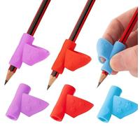 Stylo Lot de 3 poignées de crayon pour l'écriture manuscrite des enfants - Supports parfaits pour l'école à domicile et les outils d'écriture préscolaire - Assortiment de poignées de stylo cadeaux de
