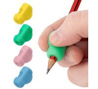 Stylo Lot de 4 poignées de crayon pour enfants - Couleurs assorties - Parfaites pour l'école à domicile et les outils d'écriture préscolaire - Multicolore