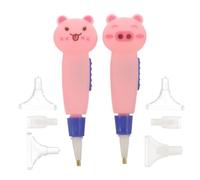 Stylo Lumineux à Pointer pour Nail Art, Rose, Design Mignon | Plastique et Métal, Prise en Main Confortable, Usage Polyvalent, avec Quatre Embouts pour Travaux Précis