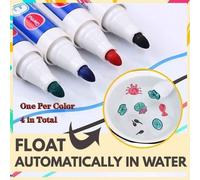 Stylo Magique De Peinture À L'eau 4 Couleurs, Marqueur Effaçable À Base D'eau, Tableau Noir Sec, Grande Capacité, Vente En Gros