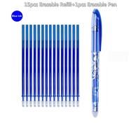 Stylo Magique Effaçable 0.5mm Pour Étudiants,Tige De Recharge Bleu Noir,Stylo De Papeterie Remplaçable,Stylo Gel D'encre,Outils De Pratique Pour Copie - Type [A6]-16pcs Set-Blue