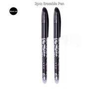 Stylo Magique Effaçable 0.5mm Pour Étudiants,Tige De Recharge Bleu Noir,Stylo De Papeterie Remplaçable,Stylo Gel D'encre,Outils De Pratique Pour Copie - Type [B4]-2pcs-Black Pen