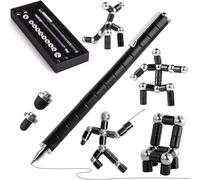 Stylo Magnetique Magic Pen, Stylo Aimanté Magnétique, Stylo Ementer Anti Stress, Fidget Magnet Pen Magnétique, Créatifs Fidgi Magnetic Pen, Cadeaux Pour Hommes, Femmes Ou Adolescent (Noire)