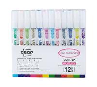 Stylo Marqueur À Double Contour, 12 Couleurs, Pour Bricolage, Graffiti, Surligneur, Scrapbook, Carte D'affiche De Journal Intime