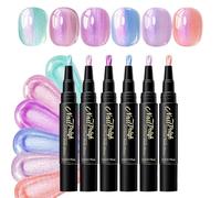 Stylo Marqueur à Ongles Crayon Gel Pailleté 6 Couleurs