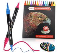 Stylo Marqueur Acrylique À Double Tête,30 Couleurs,Marqueur Métallique,Compte À Main,Isation,Ensemble De Pinceaux Pour Carton - Type 30 Colors
