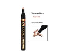Stylo Marqueur Chromé Miroir Or/Argent,1/2/3mm,Étanche,Métallique,Pneu Permanent,Peinture Céramique,Graffiti - Type Red Gold 3mm 1pcs