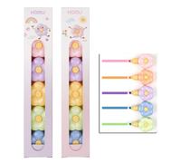 Stylo Marqueur Créatif En Forme De C?ur,5 Couleurs,Surligneur En Forme De Chat Griffe Ours Mignon Étudiant,Ligne Cadeau,Stylo Marqueur De Couleur - Type D