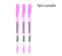 Stylo Marqueur D'art À Pointe Fine Pour Étudiant,Fournitures D'écriture De Dessin,Stylo Gel À Encre Blanche,Or Et Argent,Surbrillance,Papeterie,0.8mm,3 Pièces Par Mélange - Type Purple 3pcs
