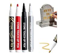 Stylo marqueur doré pour pierres tombales,4pc stylo pierre tombale pour restaurer les inscriptions effacées,stylo de retouche imperméable,forte couvrance,pour inscriptions funéraires et commémorative