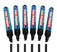 Stylo Marqueur Edding 383 Pour Flipchart Pointe Biseautée 1-5Mm Noir Pack De 6