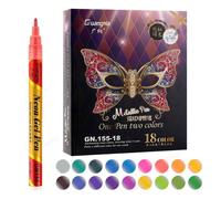 Stylo Marqueur Métallique Néon Brillant,24/12 Couleurs,Surligneur Magique,Stylos De Croquis,Marqueur D'art,Fabrication De Cartes De V?ux À Faire Soi-Même - Type 18 Colors