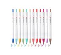 Stylo Marqueur Rétractable, 12 Couleurs Assorties, Stylo À Encre Gel, Pointe Fine 0.6mm Pour L'écriture Et Le Planificateur, Papeterie Scolaire Et De Bureau