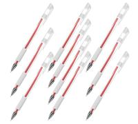 Stylo Marqueur Waterproof Rouge en Plastique, Lot de 10 Pièces | Marquage Précis, Léger et Facile à Utiliser, Ne Se Déforme Pas, pour Sourcils et Peau