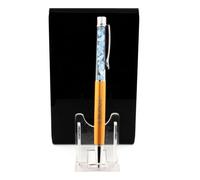 Stylo Minéraux Aigue-Marine Du Brésil. Couleur Jaune Doré.