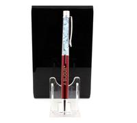 Stylo Minéraux Aigue-Marine Du Brésil. Couleur Rouge Bordeaux.