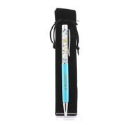 Stylo Minéraux Béryl Morganite Du Brésil. Couleur Bleu Turquoise.
