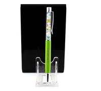 Stylo Minéraux Béryl Morganite Du Brésil. Couleur Vert Pomme.