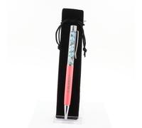 Stylo Minéraux Larimar De République Dominicaine. Couleur Rose Saumon.