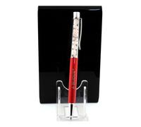 Stylo Minéraux Quartz Rose Du Brésil. Couleur Rouge.