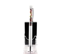 Stylo Minéraux Tourmaline Multicolore Brut Zambie. Couleur Blanc.
