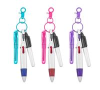 Stylo Multicolore 3-en-1 À Bille Créatif, Pendentif Porte-Clés Infirmière