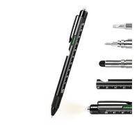 Stylo Multifonction 9 en 1 avec Niveau à Bulle, Tournevis, Décapsuleur, Lumière LED et Plus - Idée Cadeau Originale pour Papa, Bricolage, Anniversaire et Fête des Pères Original et Utile pour Homme