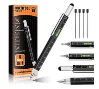 Stylo multifonction unique pour homme, cadeau d'anniversaire pour homme, papa, cadeau d'anniversaire pour homme, ingénieur de bureau, menuisier, charpentier, outil de construction (noir)