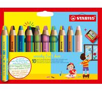 Stylo multitalent STABILO woody 3 in 1 duo étui carton 10 pièces