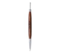 Stylo Nail Art, pinceaux en Silicone à double tête, manche en bois, stylo à ongles, décorations de manucure pour vernis gel et outil de cueillette de d ' art détaillé