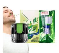 Stylo nasal d'aromathérapie - Boîte d'inhalation portable au design clip nasal - Diffuseur mains libres - Stick Energy Vapors - Parfum stimulant d'aromathérapie - Inhalateur nasal pour une fraîcheur