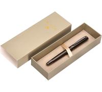 Stylo Neptun Aluminium Texture Wavy Couleur Kaki Encre Bleu Boîte De Design